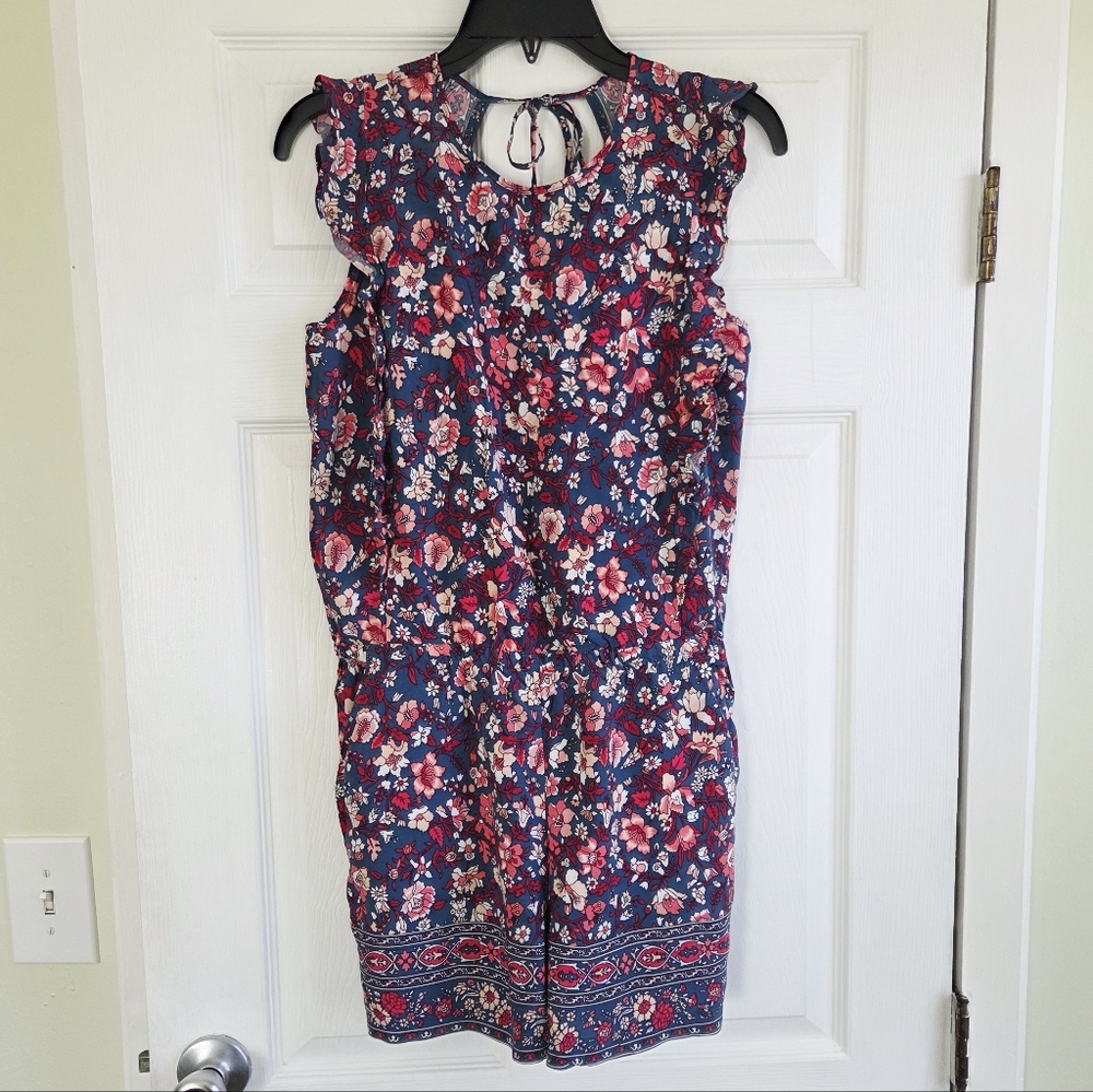 LOFT ✨️ Floral Sleeveless Floral Print Shoets Women's Romper Size MP